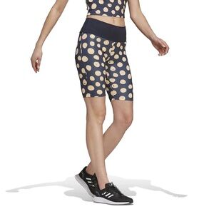 Adidas x Farm Rio Navy Aeroready High Rise Tight Fit Bike Shorts XS NWT